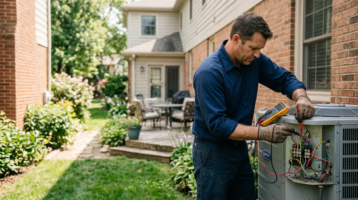 HVAC technician working near Hillsboro, WV